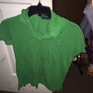 Green polo shirt